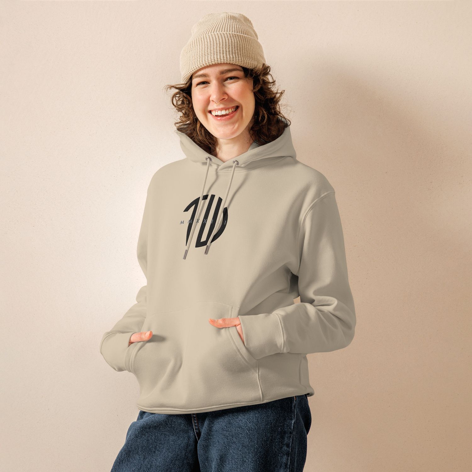 Unisex Bio-Hoodie|Black Alpha