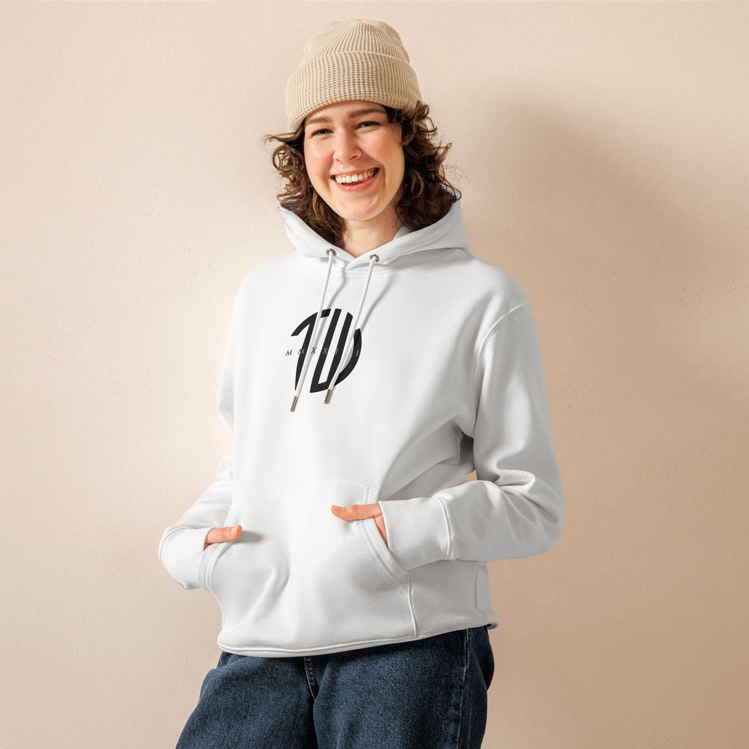 Unisex Bio-Hoodie|Black Alpha