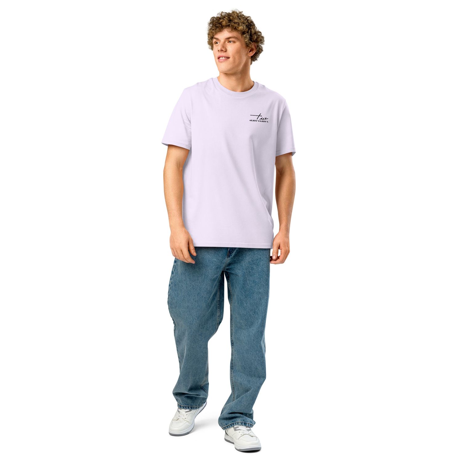 THE WUFF® Pure Vibes X Unisex Bio-T-Shirt mit Rippkragen