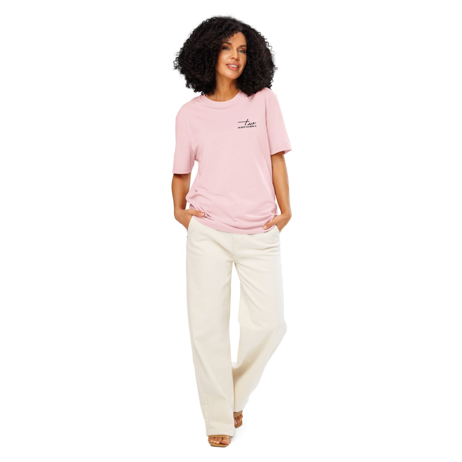 THE WUFF® Pure Vibes X Unisex Bio-T-Shirt mit Rippkragen