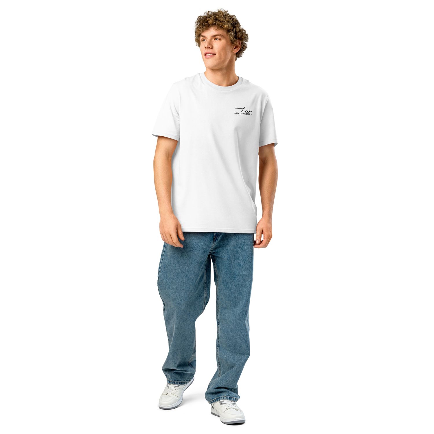 THE WUFF® Pure Vibes X Unisex Bio-T-Shirt mit Rippkragen