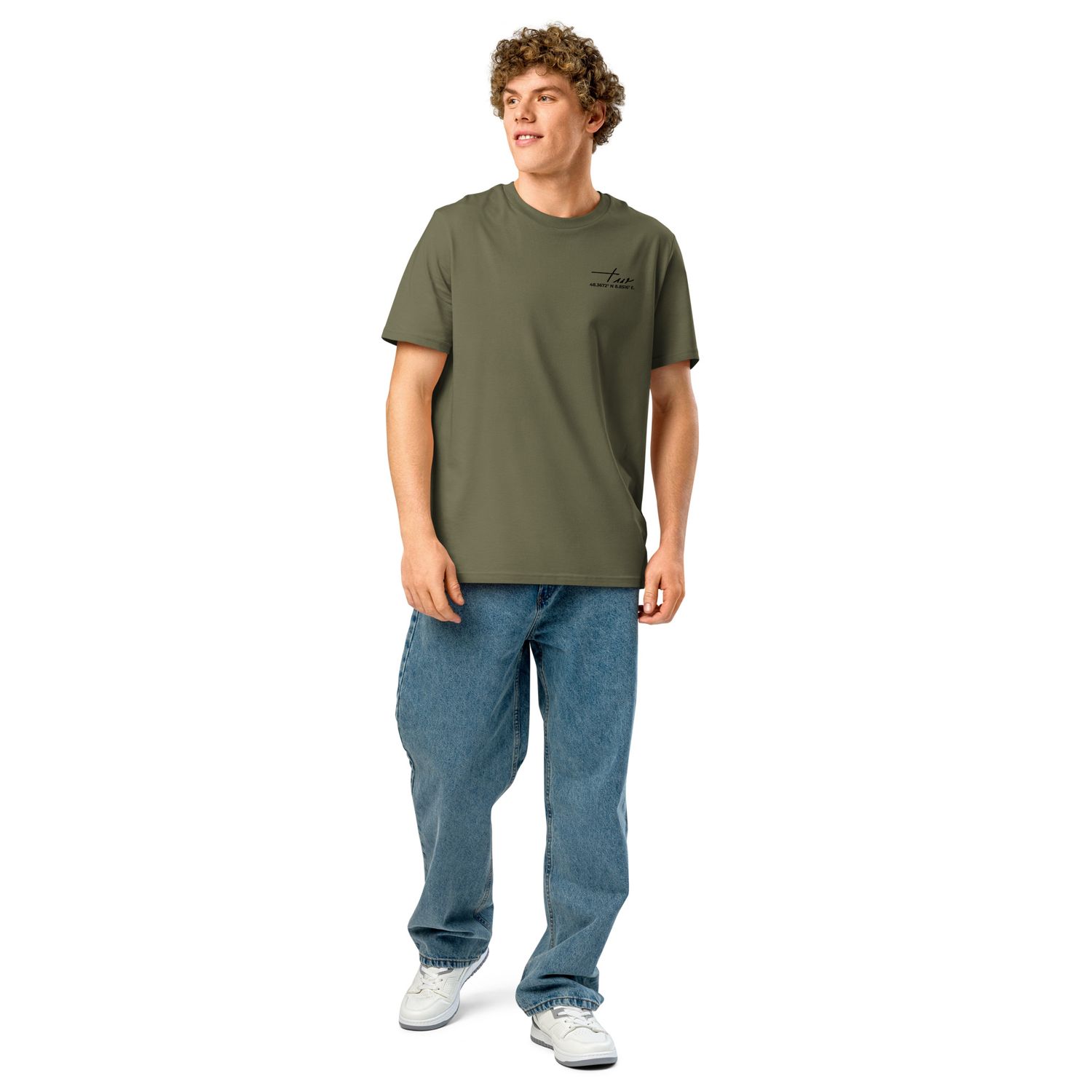 THE WUFF® Pure Vibes X Unisex Bio-T-Shirt mit Rippkragen