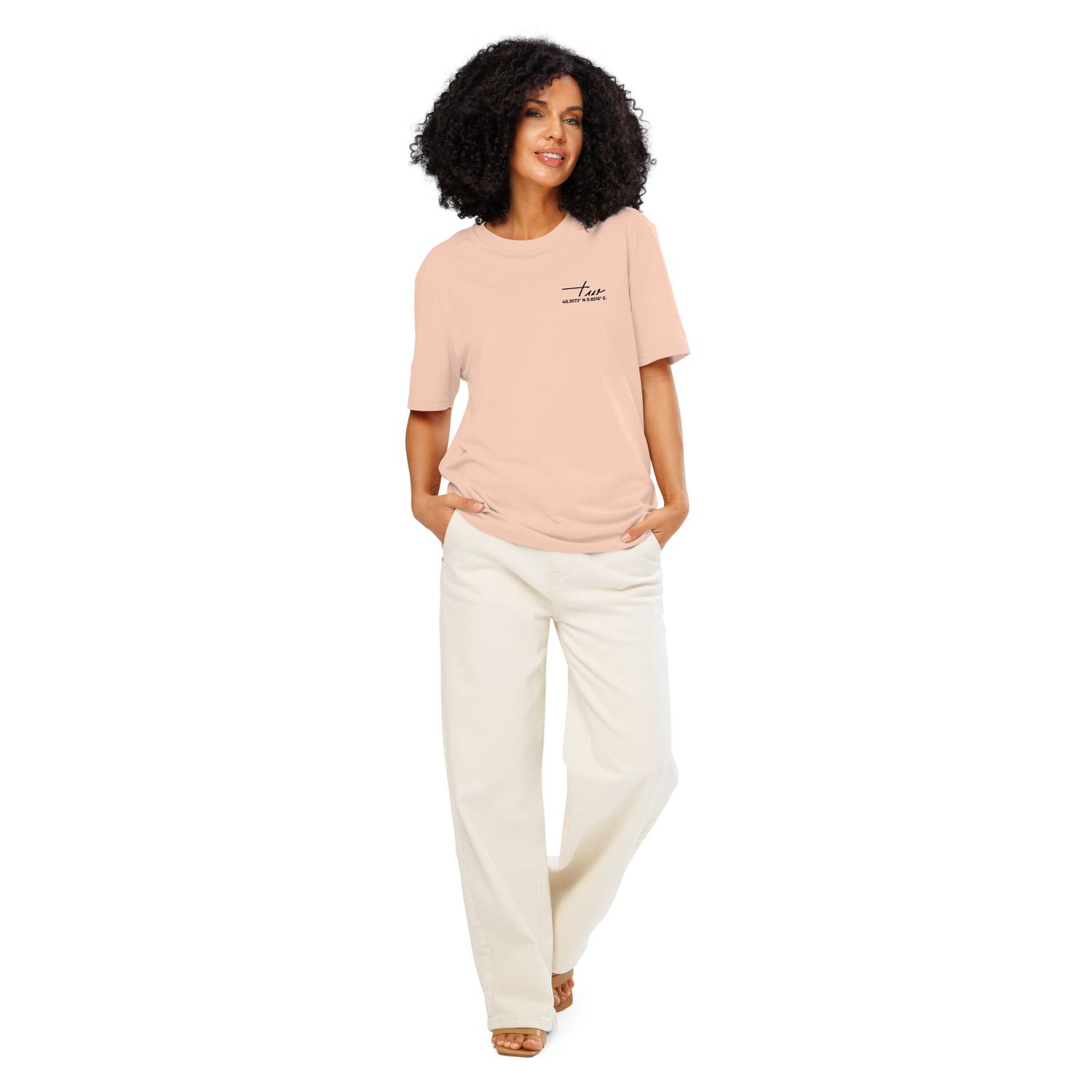THE WUFF® Pure Vibes X Unisex Bio-T-Shirt mit Rippkragen