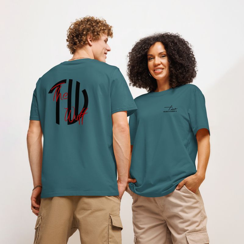 THE WUFF® Pure Vibes X Unisex Bio-T-Shirt mit Rippkragen