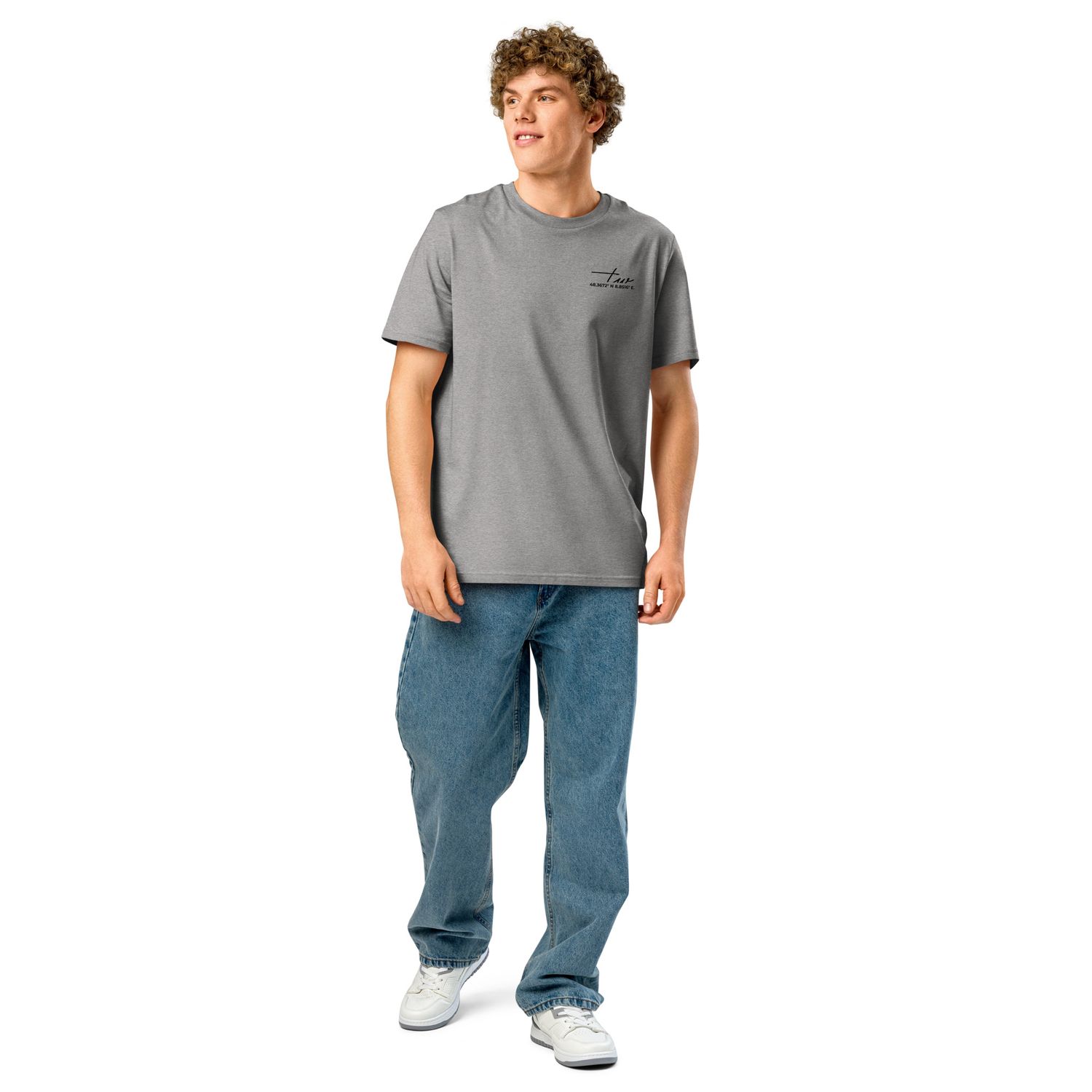 THE WUFF® Pure Vibes X Unisex Bio-T-Shirt mit Rippkragen