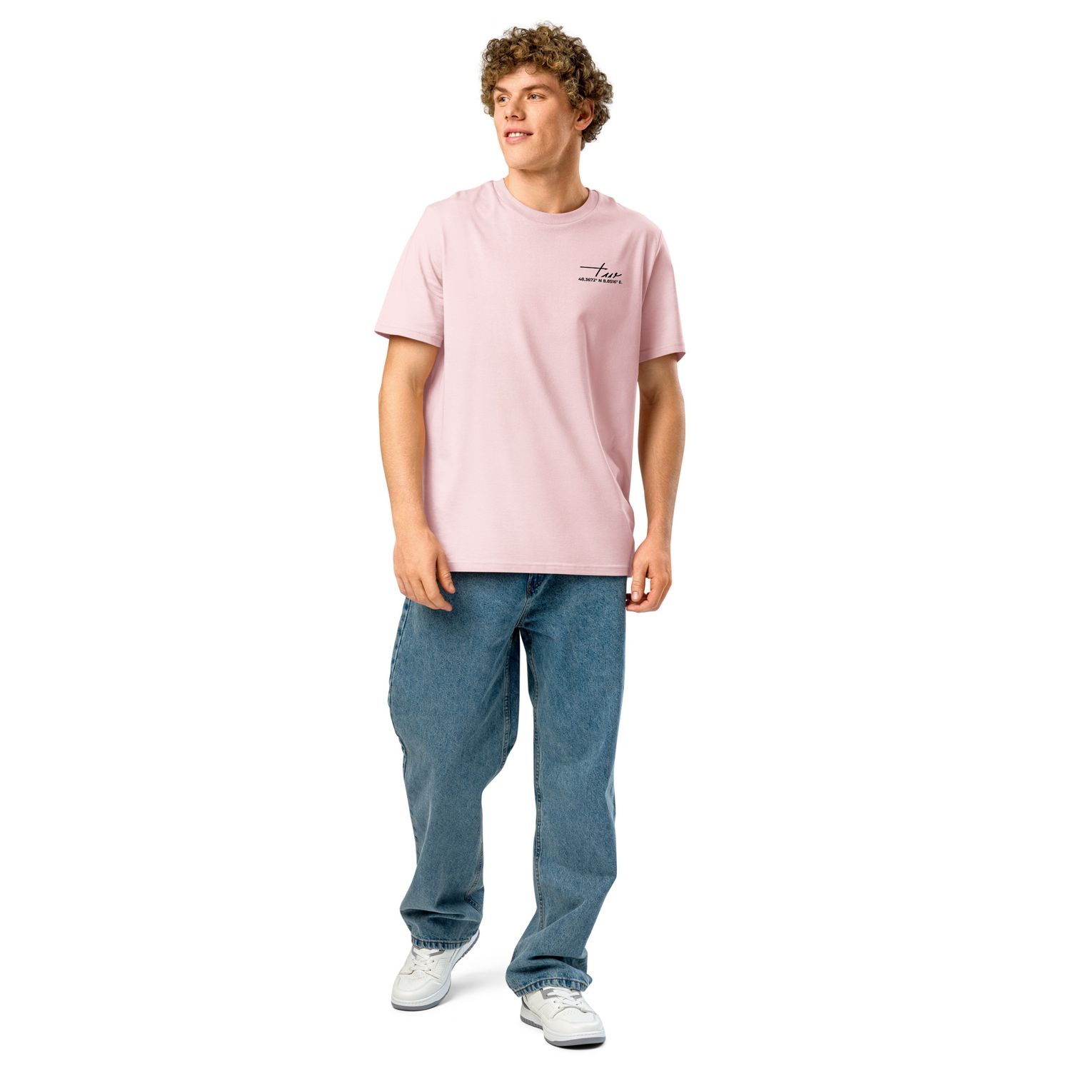 THE WUFF® Pure Vibes X Unisex Bio-T-Shirt mit Rippkragen