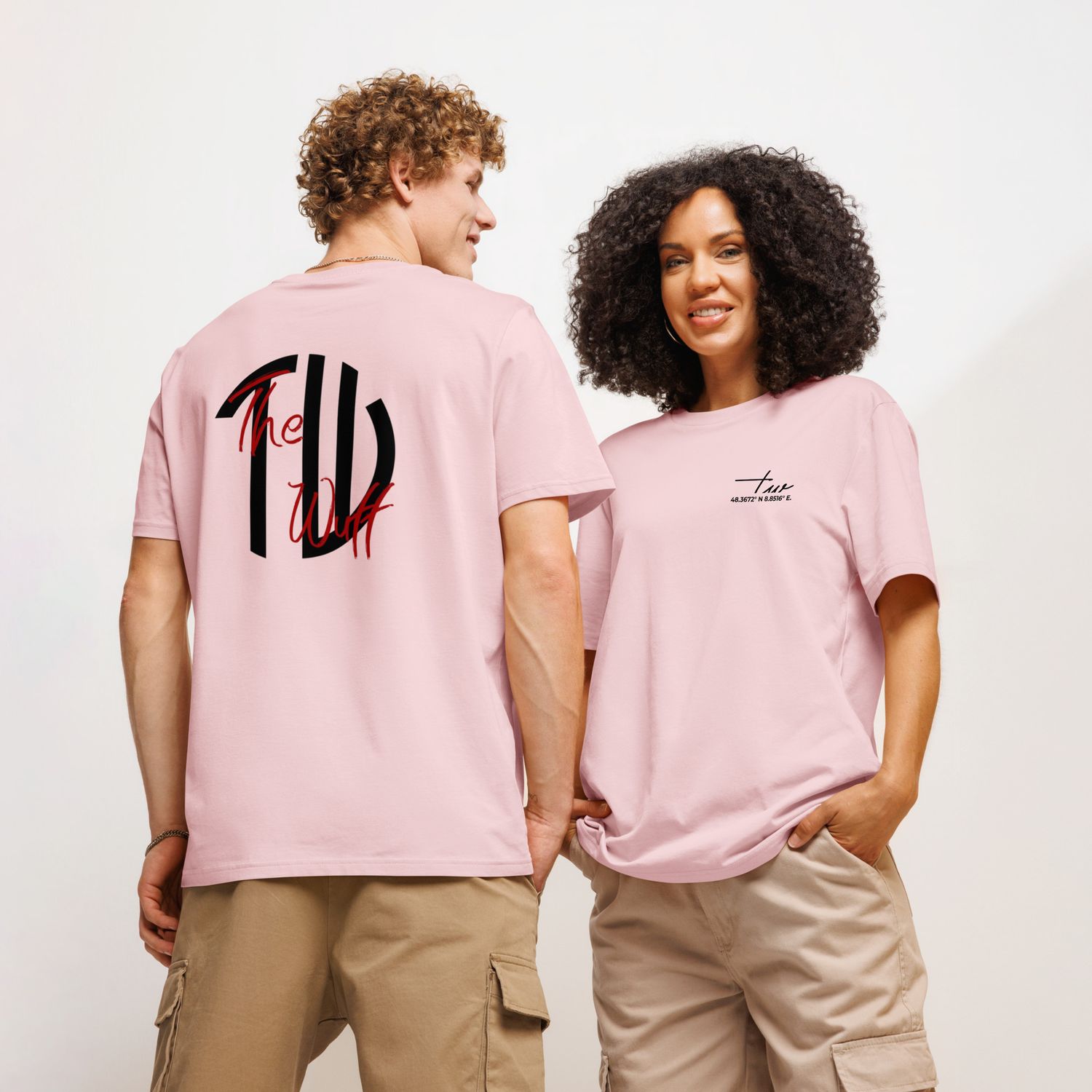 THE WUFF® Pure Vibes X Unisex Bio-T-Shirt mit Rippkragen