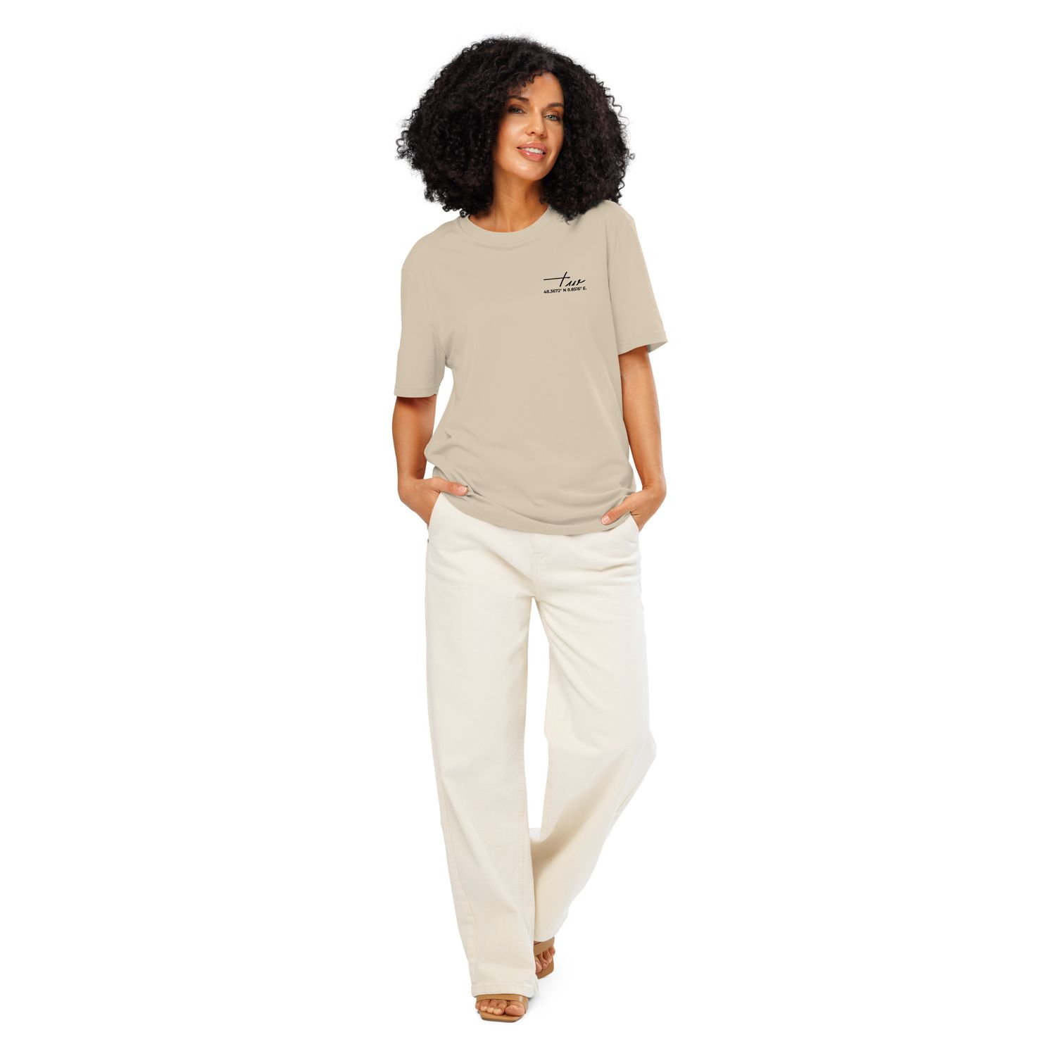 THE WUFF® Pure Vibes X Unisex Bio-T-Shirt mit Rippkragen