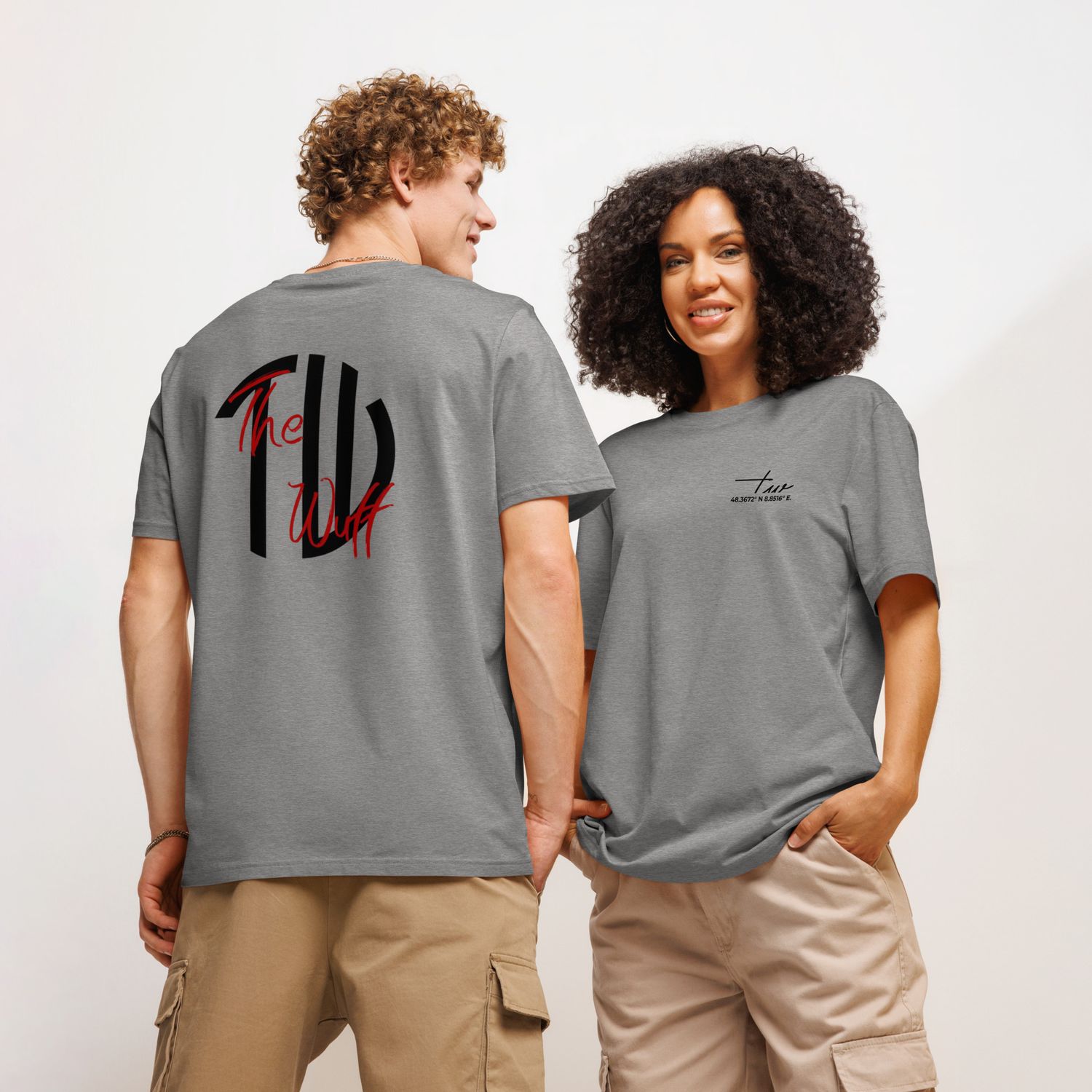 THE WUFF® Pure Vibes X Unisex Bio-T-Shirt mit Rippkragen