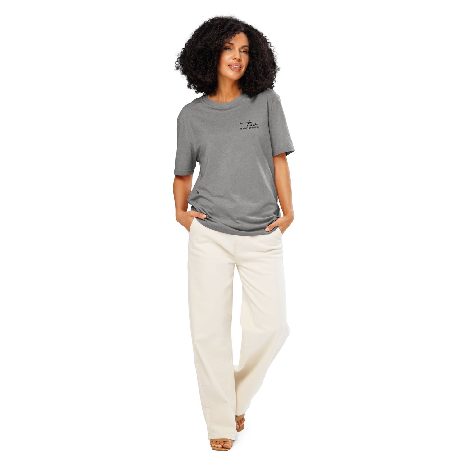 THE WUFF® Pure Vibes X Unisex Bio-T-Shirt mit Rippkragen