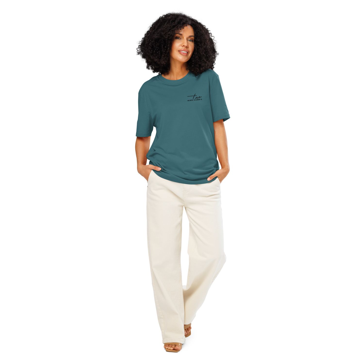 THE WUFF® Pure Vibes X Unisex Bio-T-Shirt mit Rippkragen