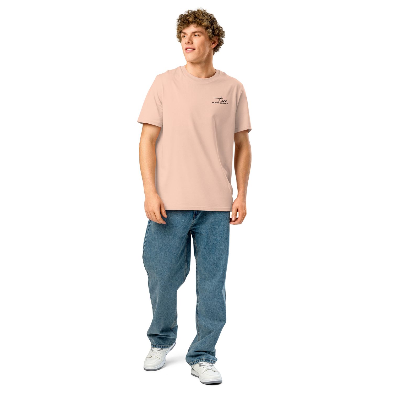 THE WUFF® Pure Vibes X Unisex Bio-T-Shirt mit Rippkragen