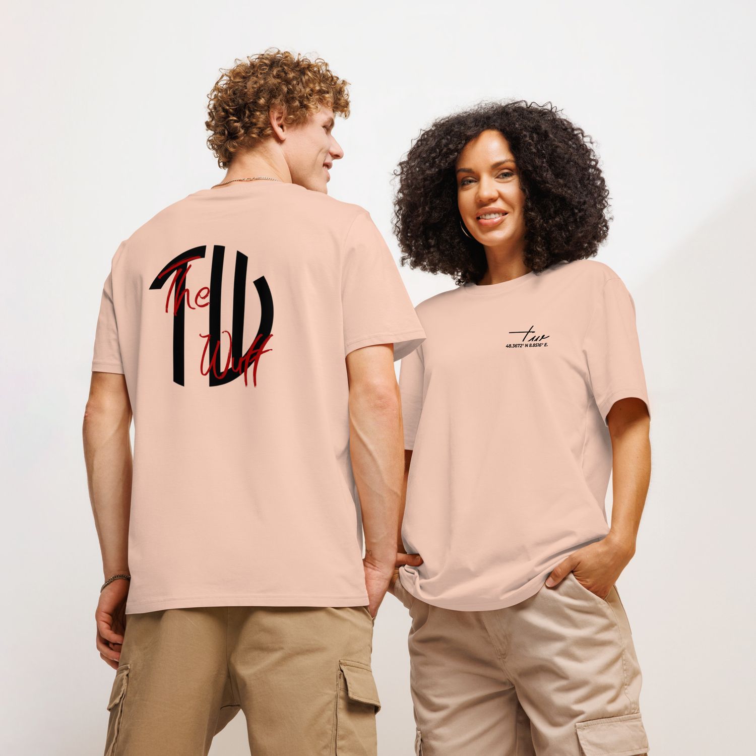 THE WUFF® Pure Vibes X Unisex Bio-T-Shirt mit Rippkragen