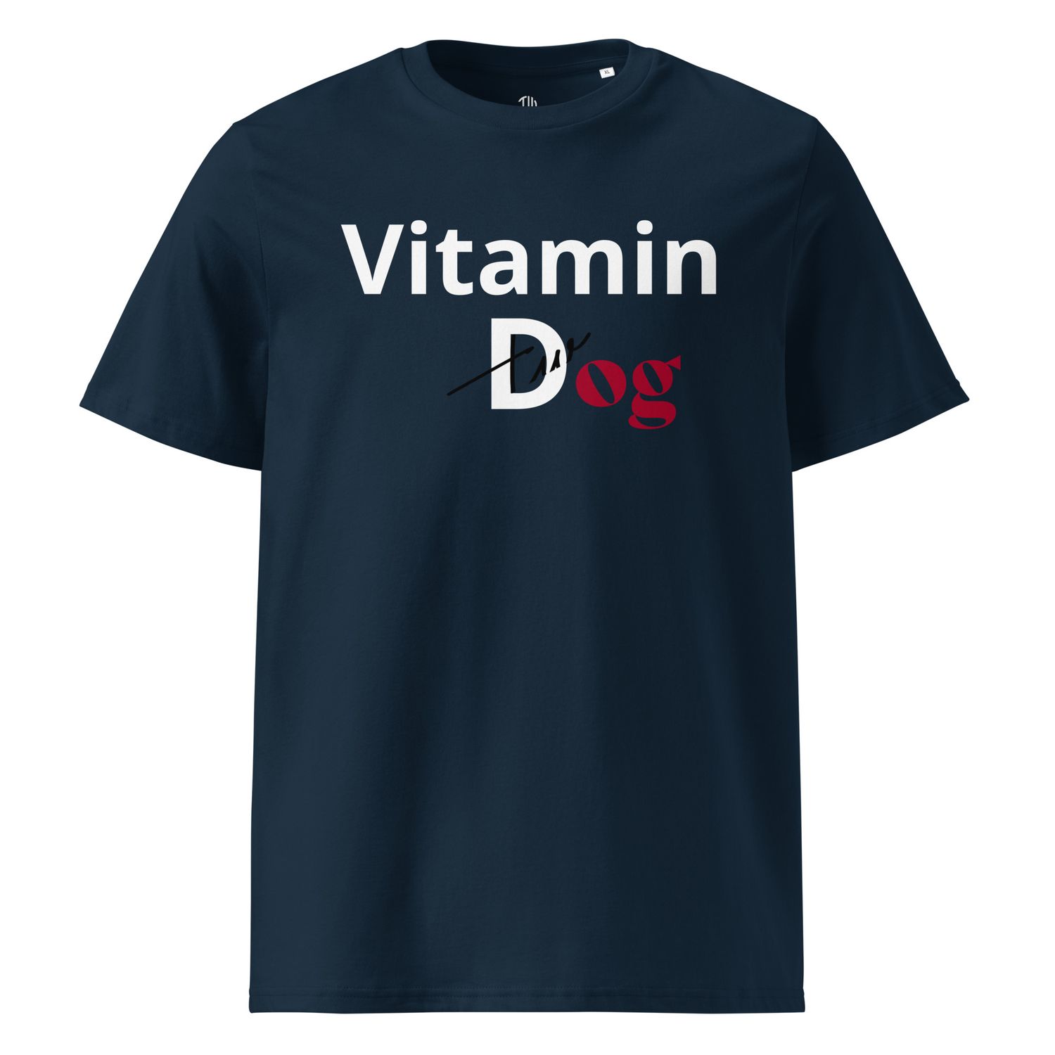 THE WUFF® Dogmin D White Unisex-Bio-Baumwoll-T-Shirt