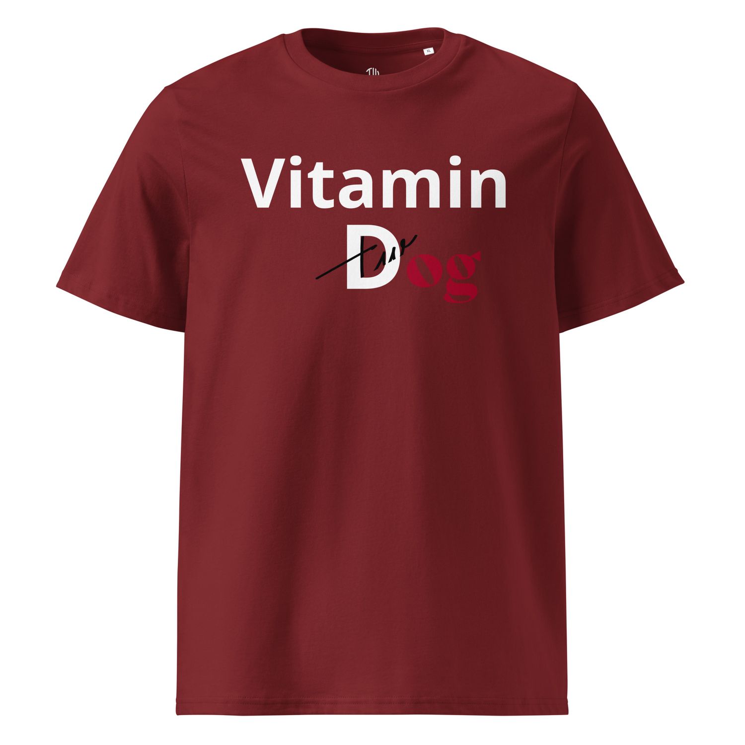 THE WUFF® Dogmin D White Unisex-Bio-Baumwoll-T-Shirt