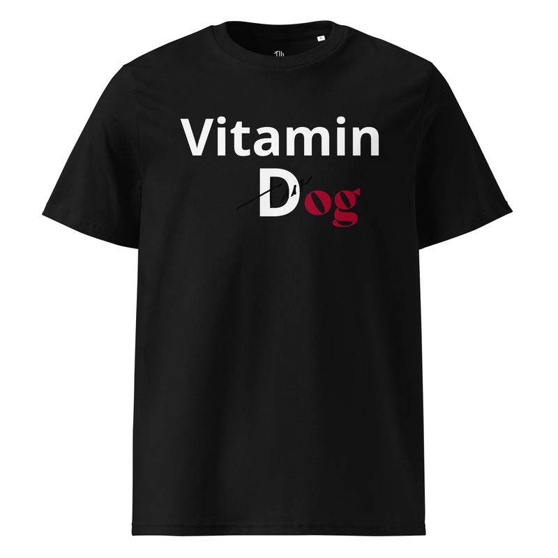 THE WUFF® Dogmin D White Unisex-Bio-Baumwoll-T-Shirt