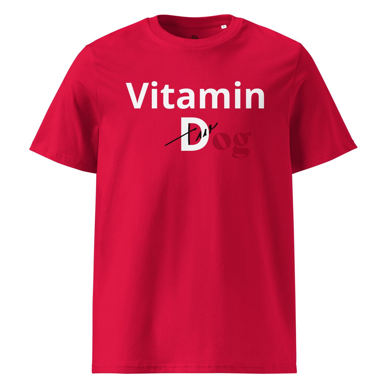 THE WUFF® Dogmin D White Unisex-Bio-Baumwoll-T-Shirt
