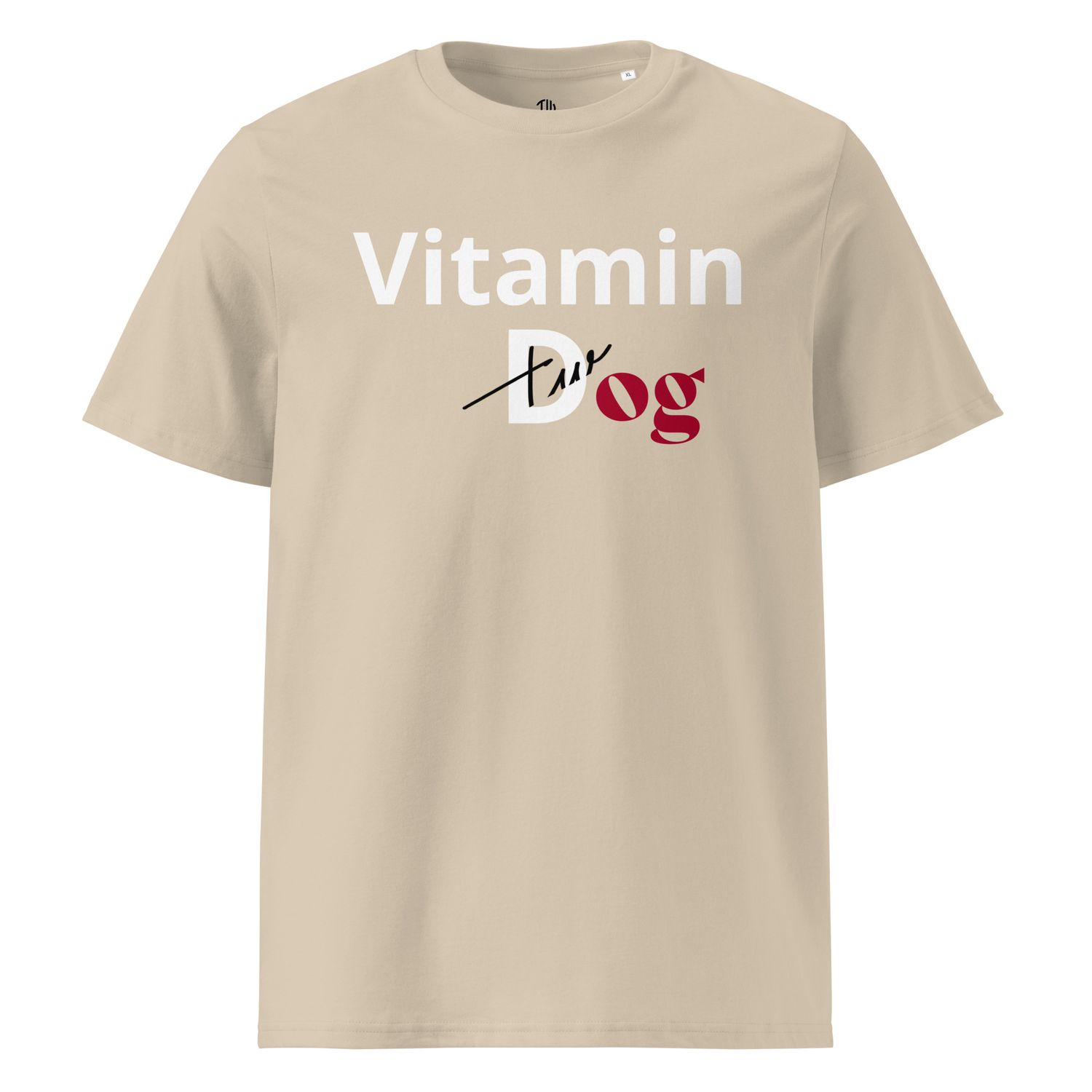 THE WUFF® Dogmin D White Unisex-Bio-Baumwoll-T-Shirt
