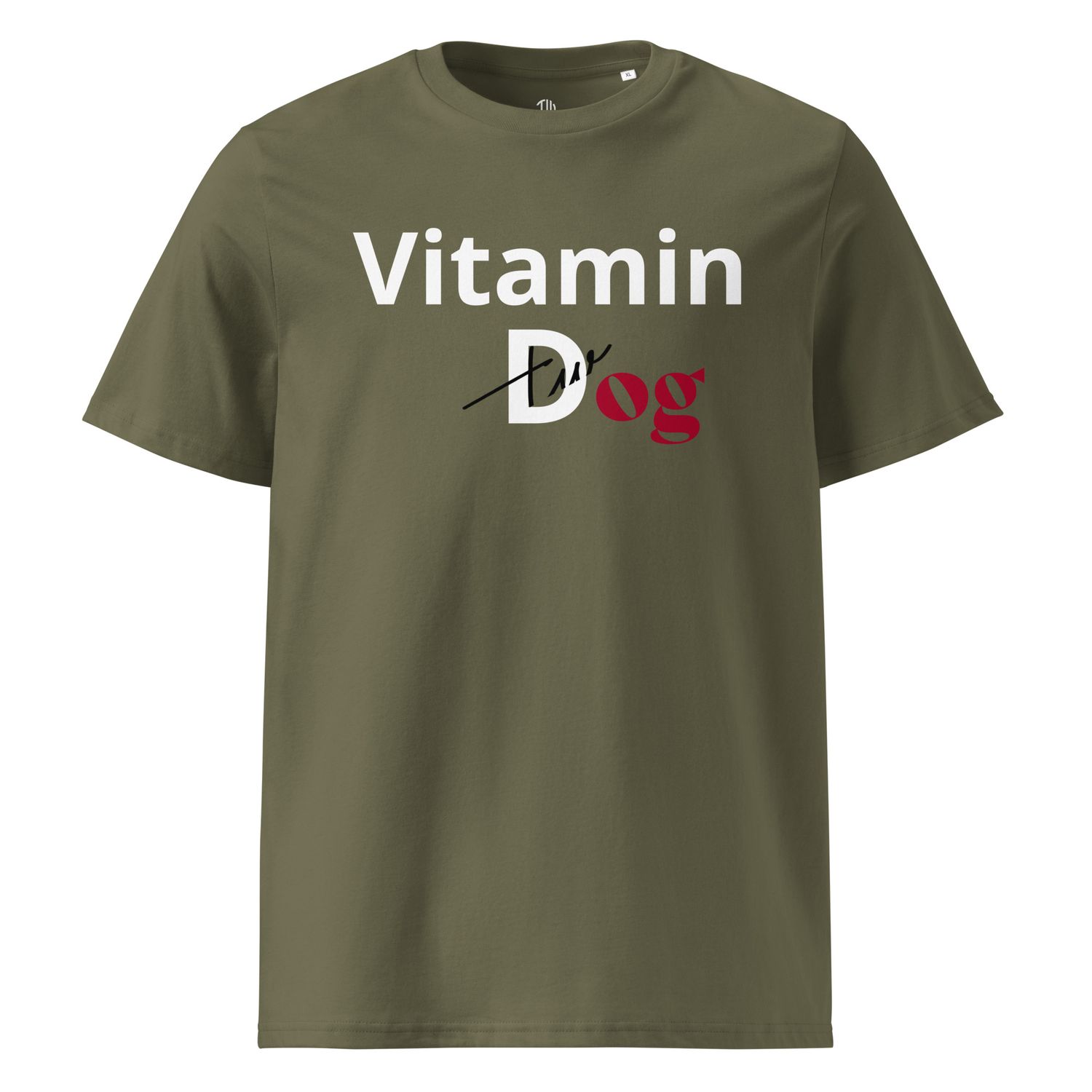 THE WUFF® Dogmin D White Unisex-Bio-Baumwoll-T-Shirt