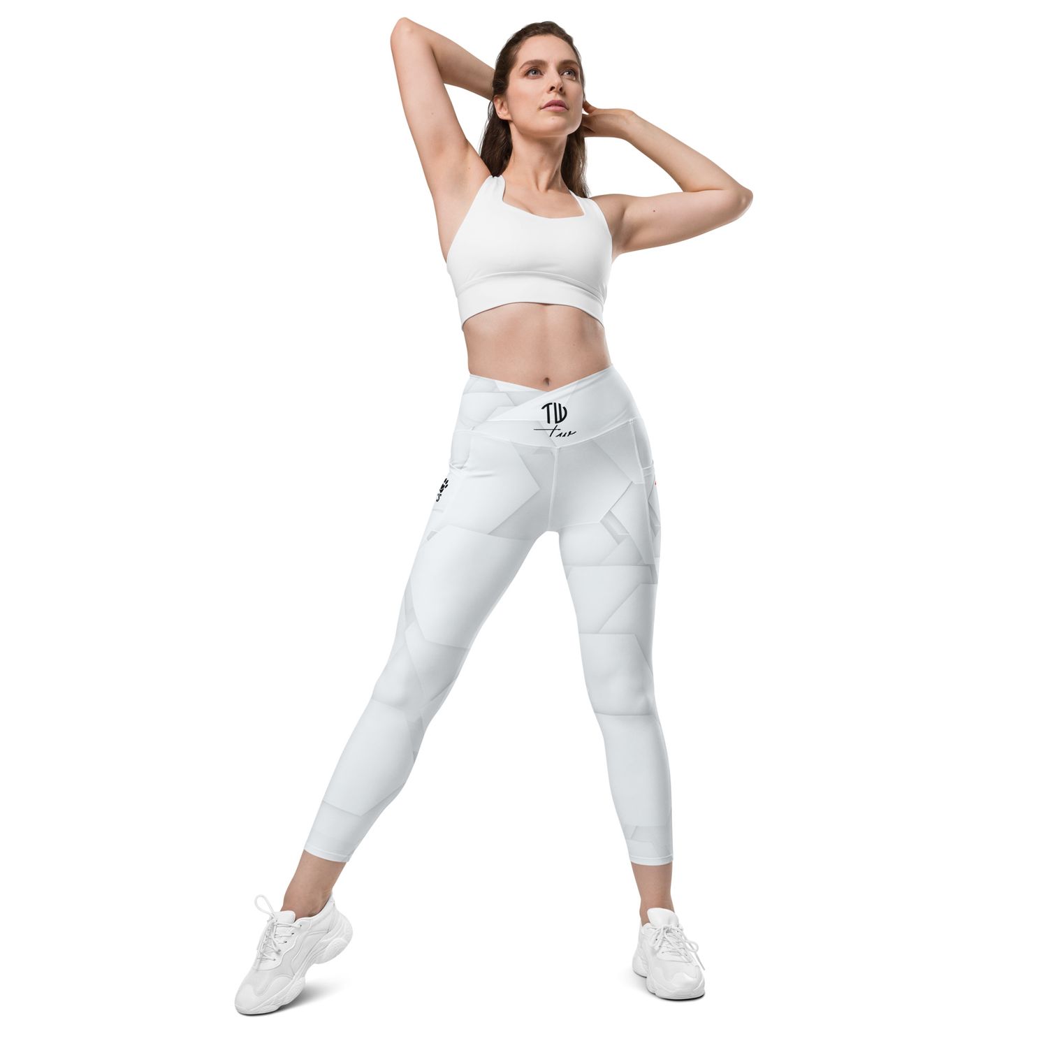 V-Bund-Leggings mit Taschen