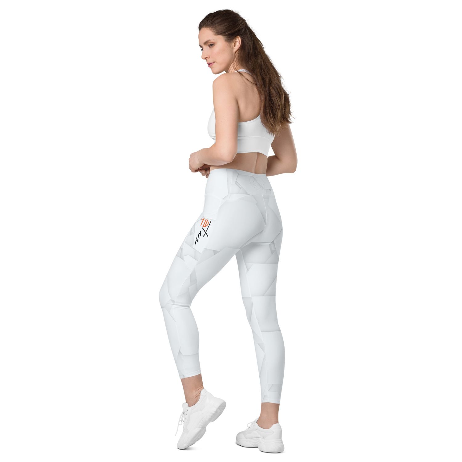 V-Bund-Leggings mit Taschen