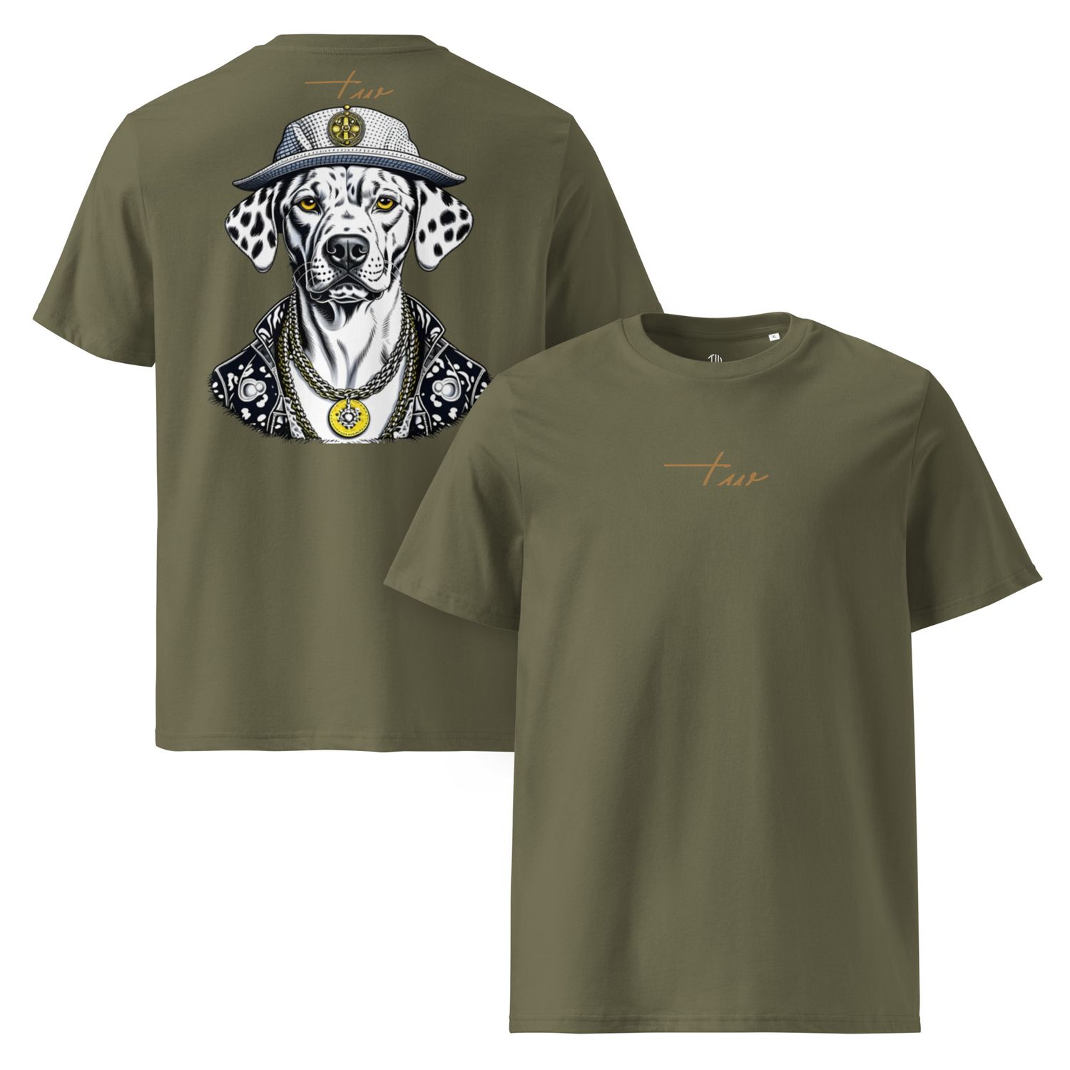 The Wuff® DALMAFIA | Unisex Bio-T-Shirt mit Rippkragen