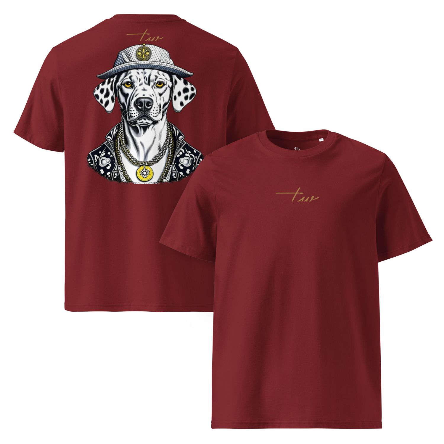 The Wuff® DALMAFIA | Unisex Bio-T-Shirt mit Rippkragen