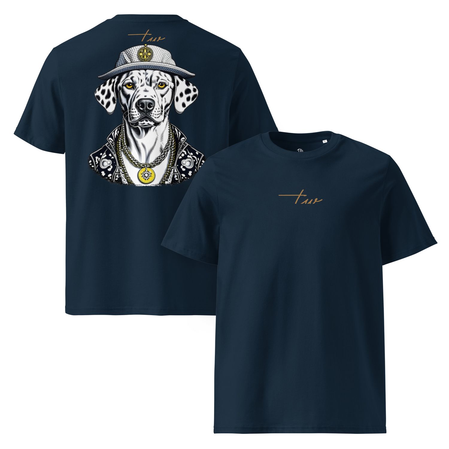 The Wuff® DALMAFIA | Unisex Bio-T-Shirt mit Rippkragen
