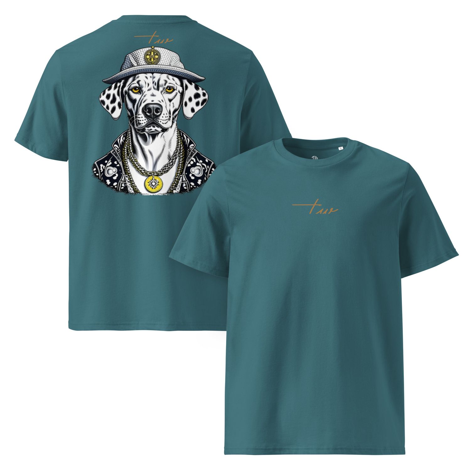 The Wuff® DALMAFIA | Unisex Bio-T-Shirt mit Rippkragen