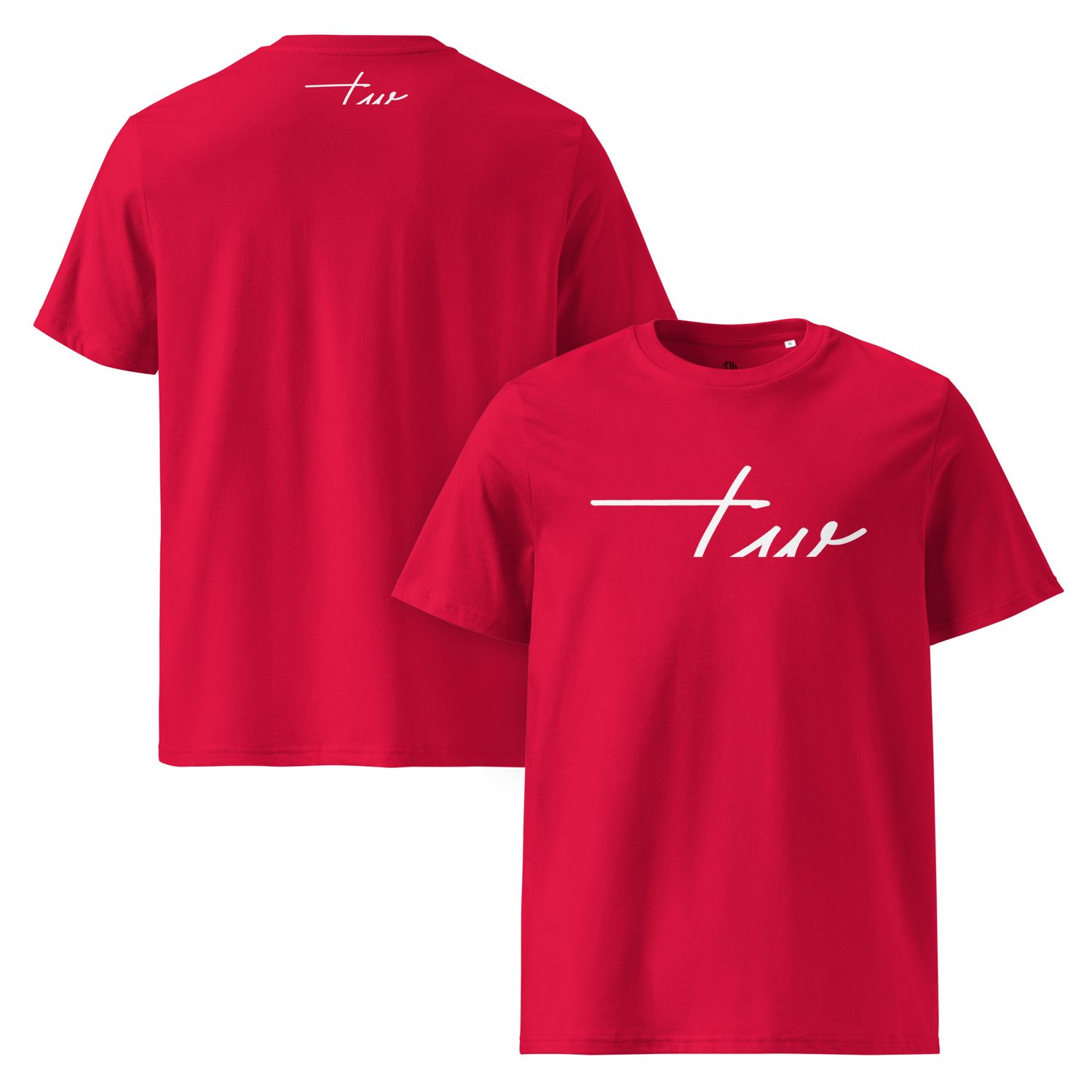 The Wuff® White Line | Unisex Bio-T-Shirt mit Rippkragen