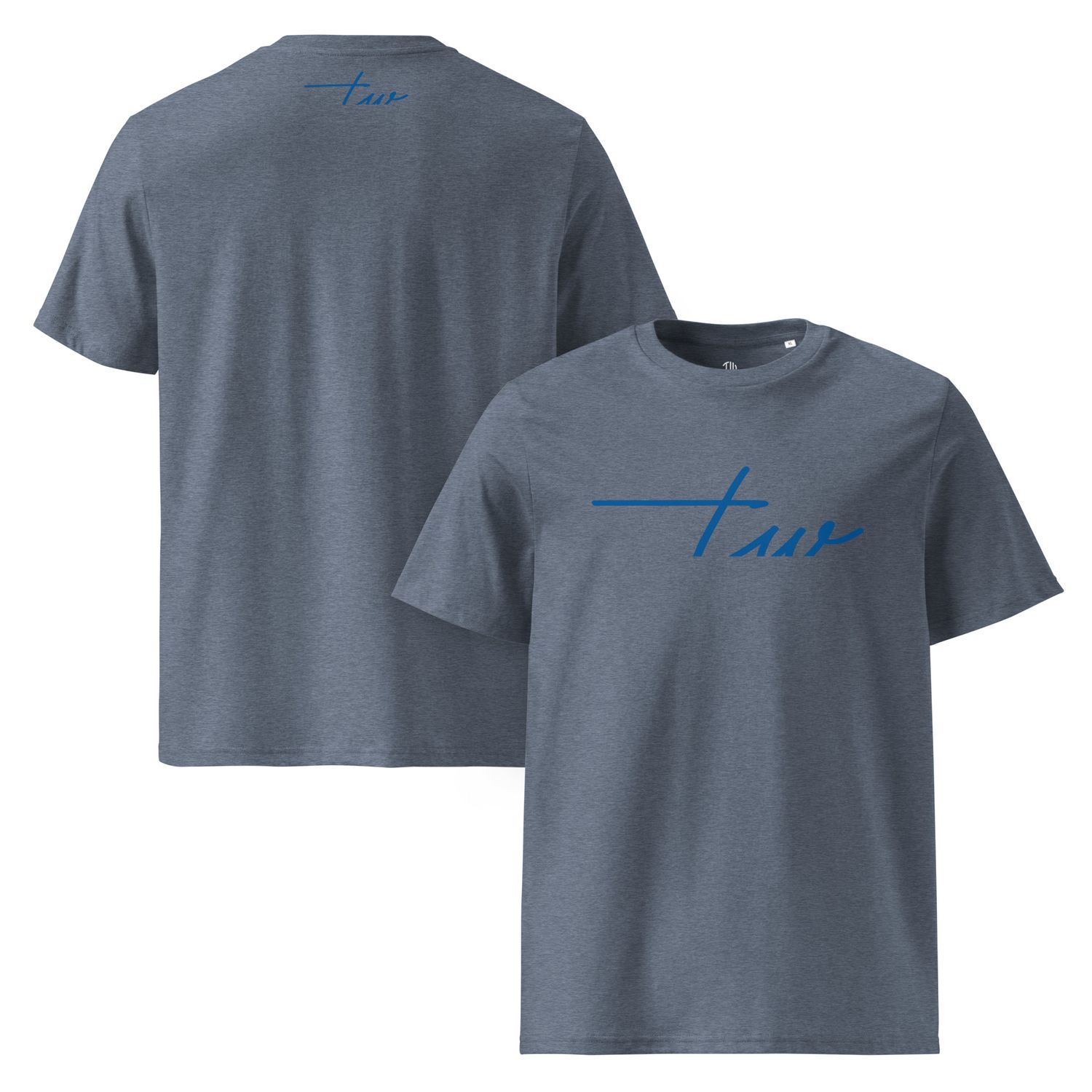 The Wuff® Blue Line | Unisex Bio-T-Shirt mit Rippkragen