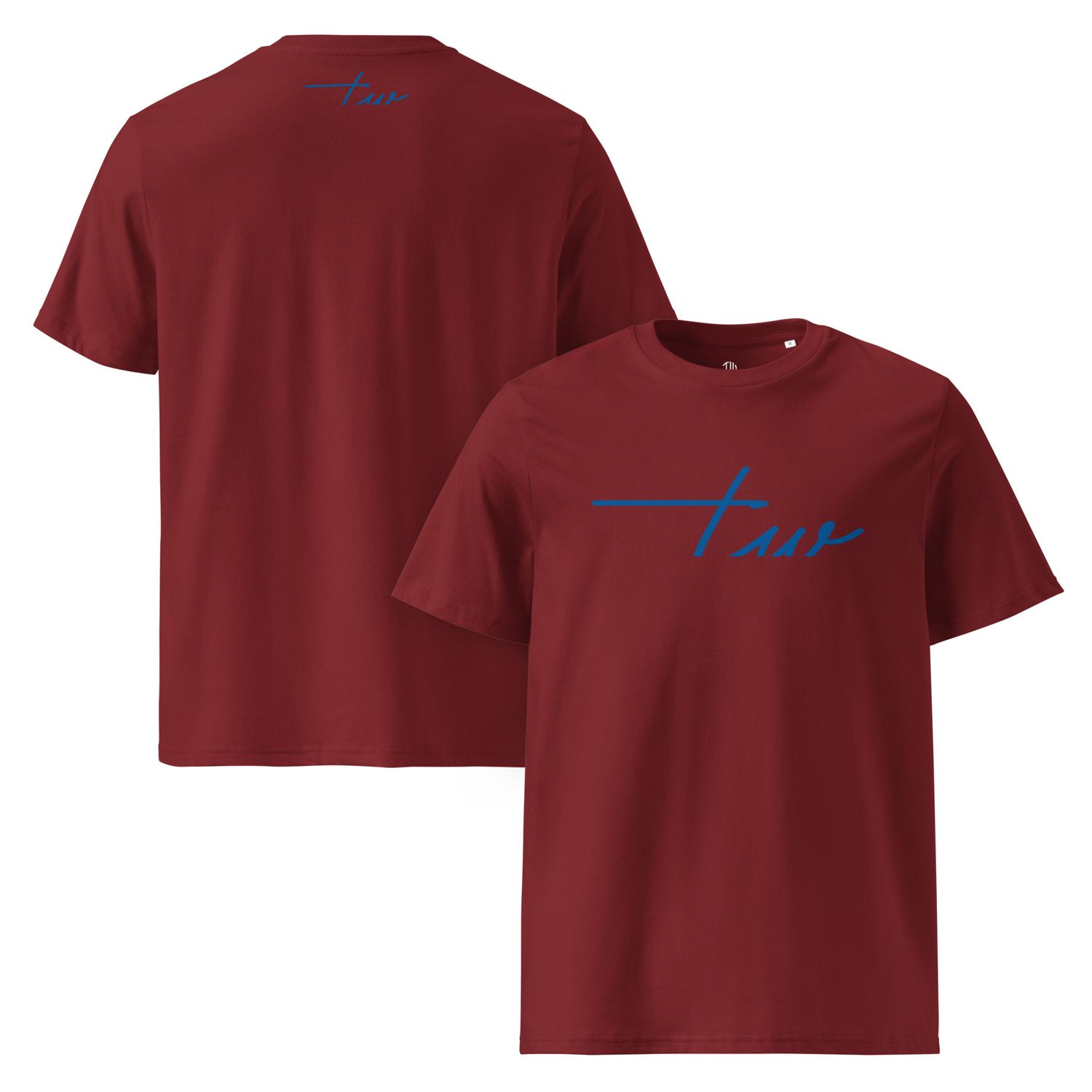 The Wuff® Blue Line | Unisex Bio-T-Shirt mit Rippkragen