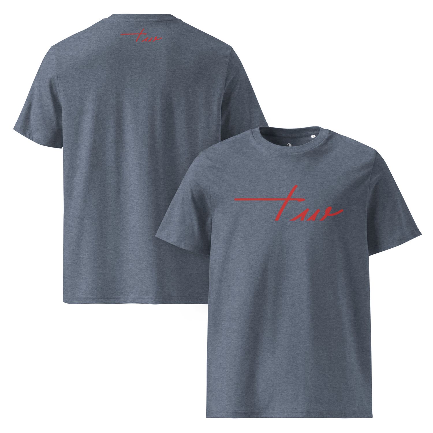 The Wuff® Red Line | Unisex Bio-T-Shirt mit Rippkragen