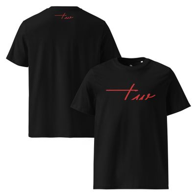 The Wuff® Red Line | Unisex Bio-T-Shirt mit Rippkragen