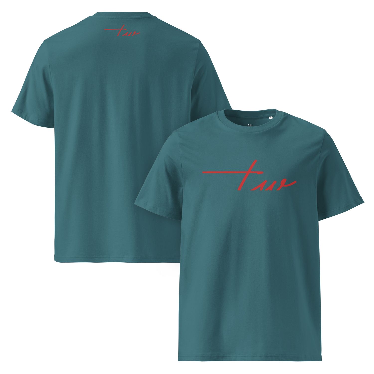 The Wuff® Red Line | Unisex Bio-T-Shirt mit Rippkragen