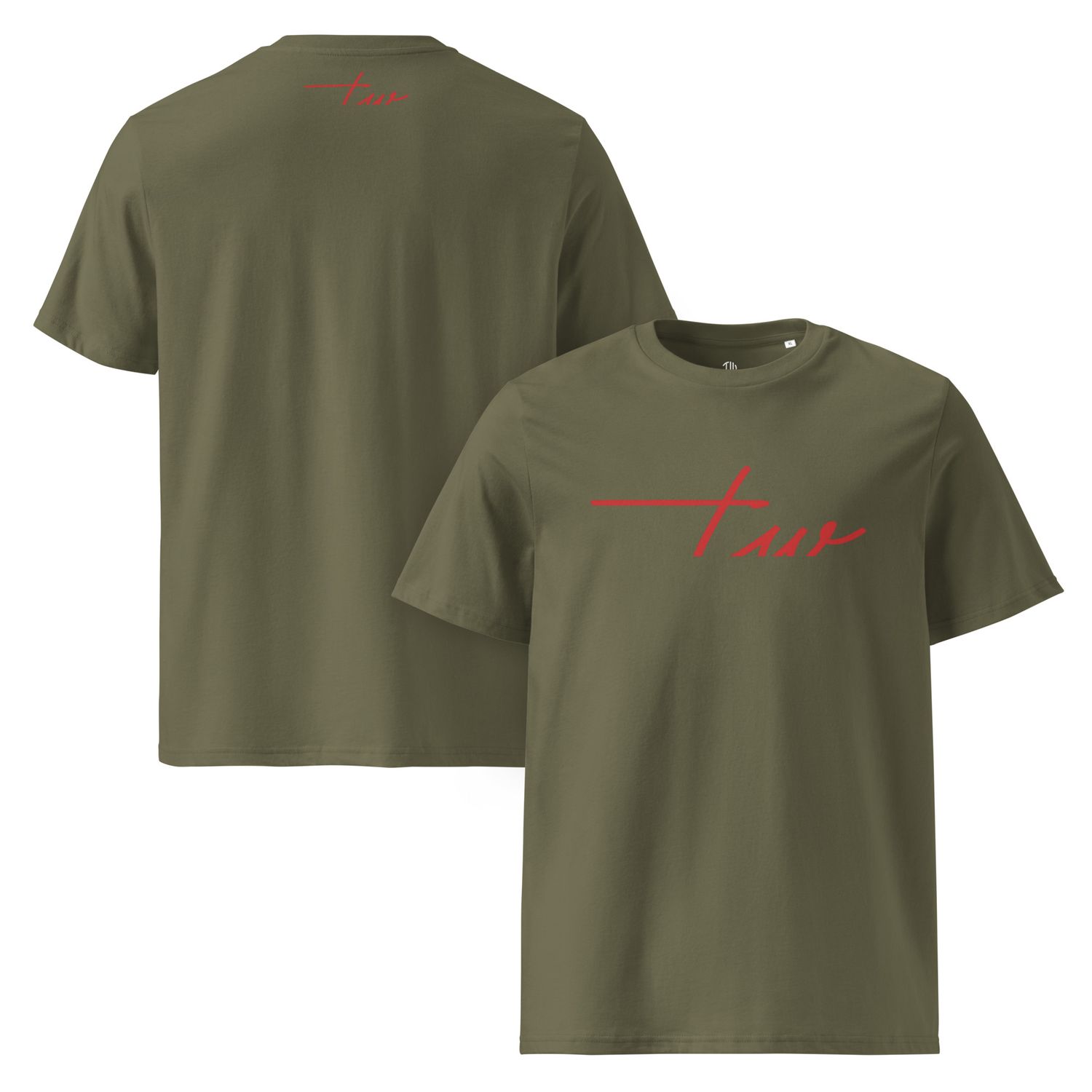 The Wuff® Red Line | Unisex Bio-T-Shirt mit Rippkragen