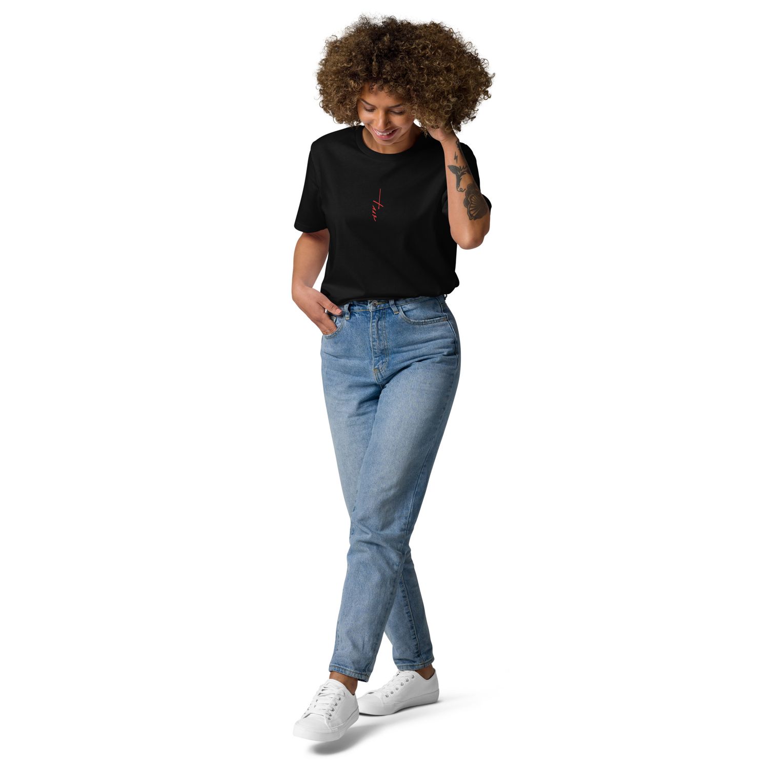 The Wuff® Sun V1 | Unisex Bio-T-Shirt mit Rippkragen