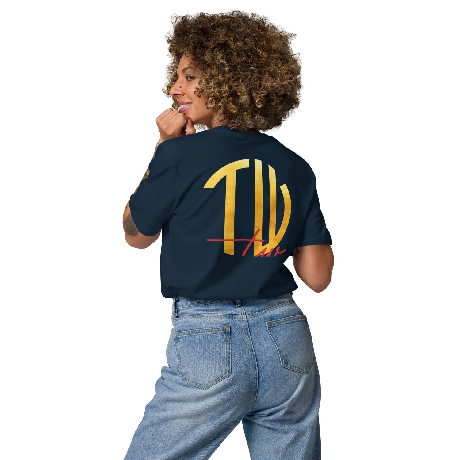 The Wuff® Sun V1 | Unisex Bio-T-Shirt mit Rippkragen