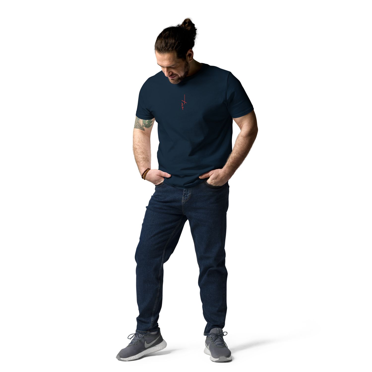 The Wuff® Sun V1 | Unisex Bio-T-Shirt mit Rippkragen