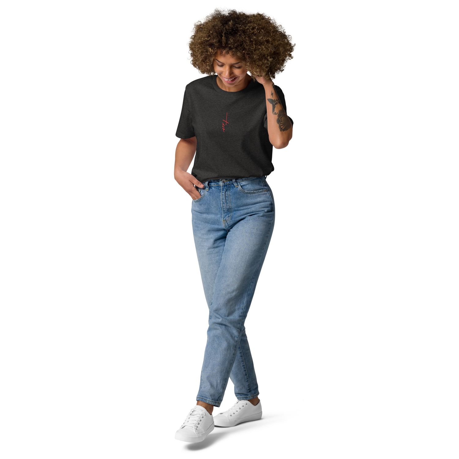 The Wuff® Sun V1 | Unisex Bio-T-Shirt mit Rippkragen