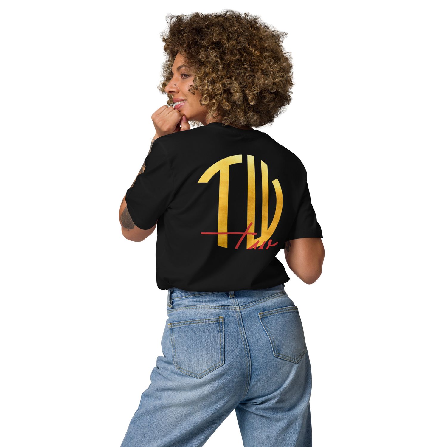 The Wuff® Sun V1 | Unisex Bio-T-Shirt mit Rippkragen