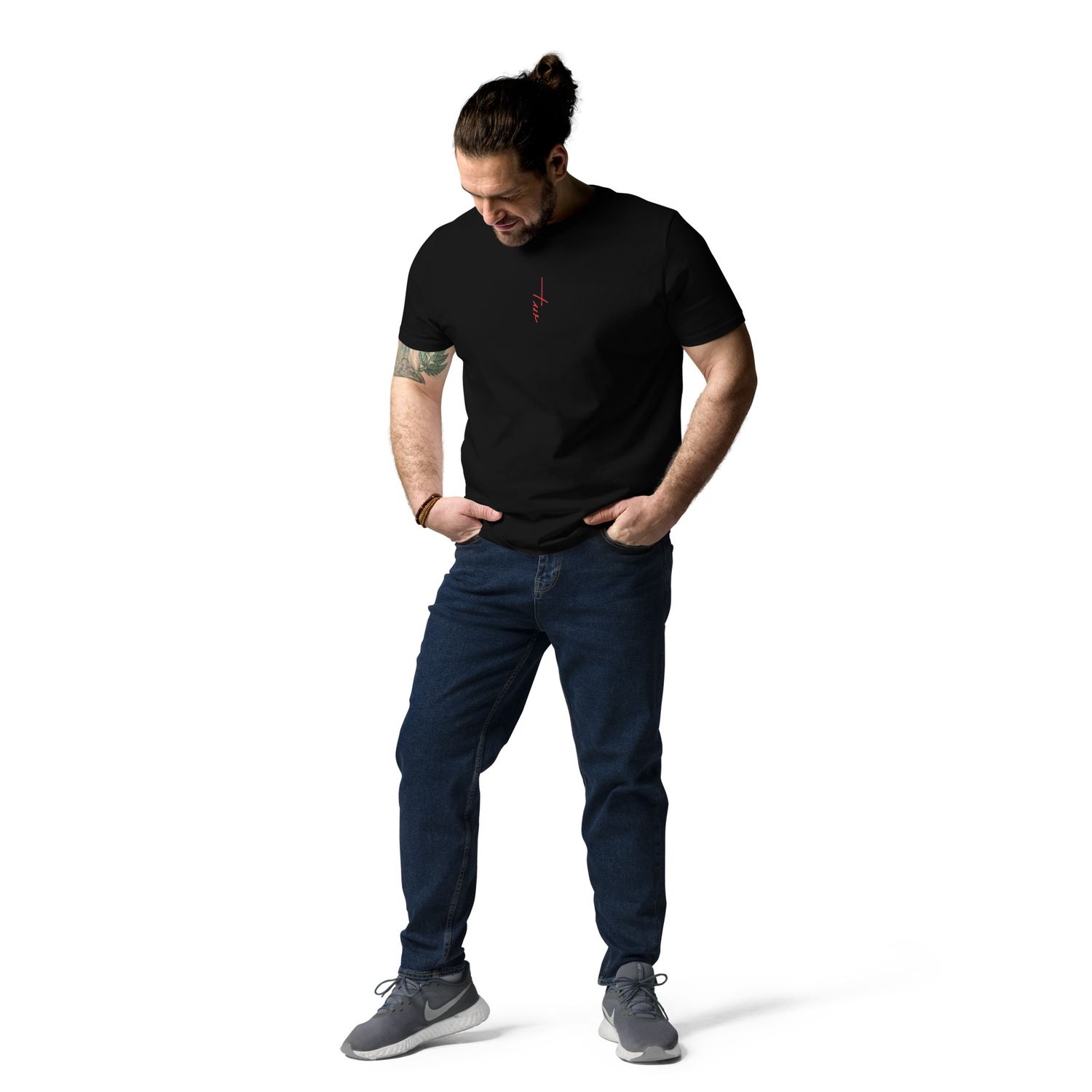 The Wuff® Sun V1 | Unisex Bio-T-Shirt mit Rippkragen