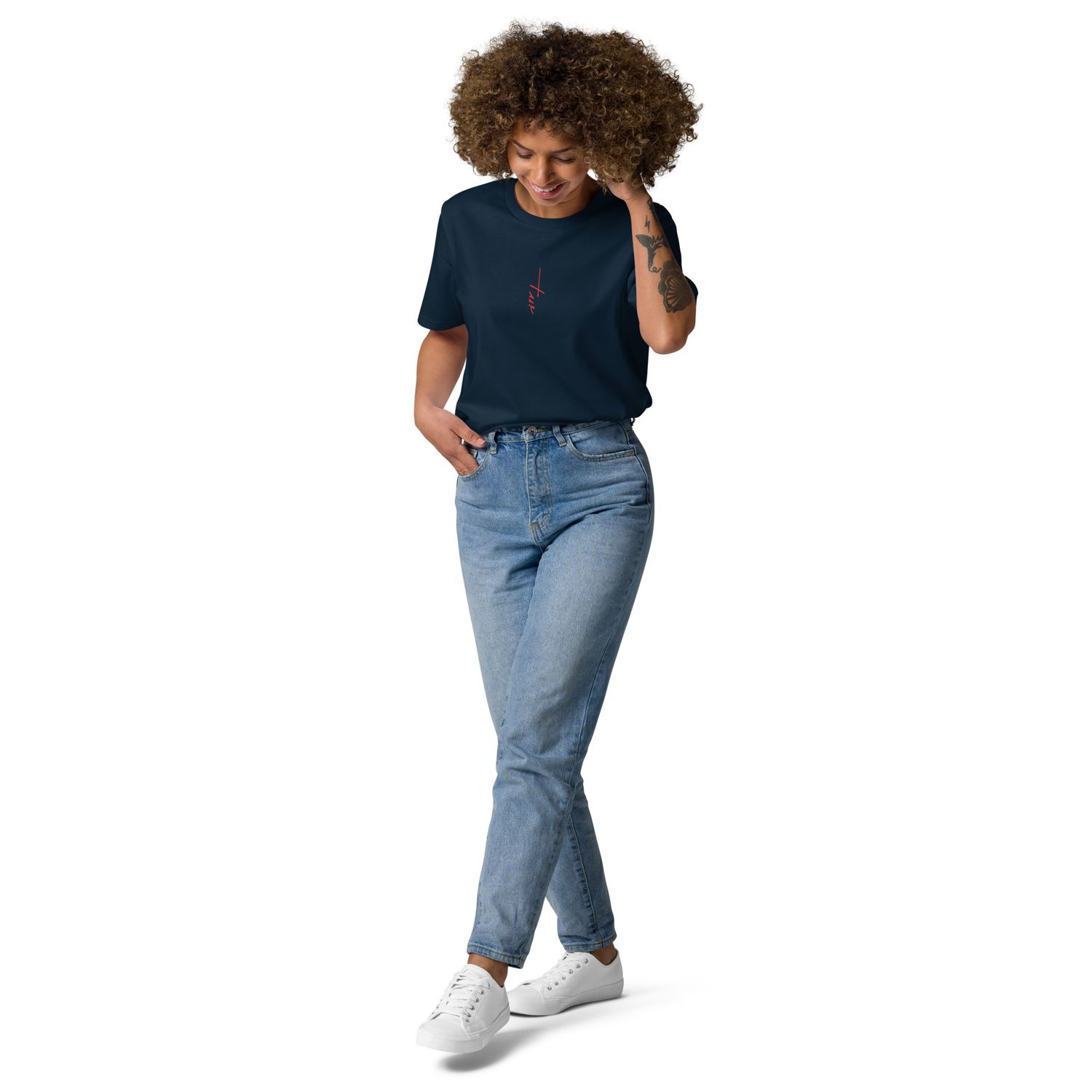 The Wuff® Sun V1 | Unisex Bio-T-Shirt mit Rippkragen