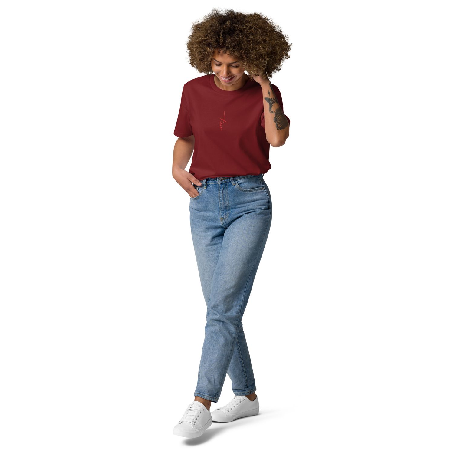 The Wuff® Sun V1 | Unisex Bio-T-Shirt mit Rippkragen