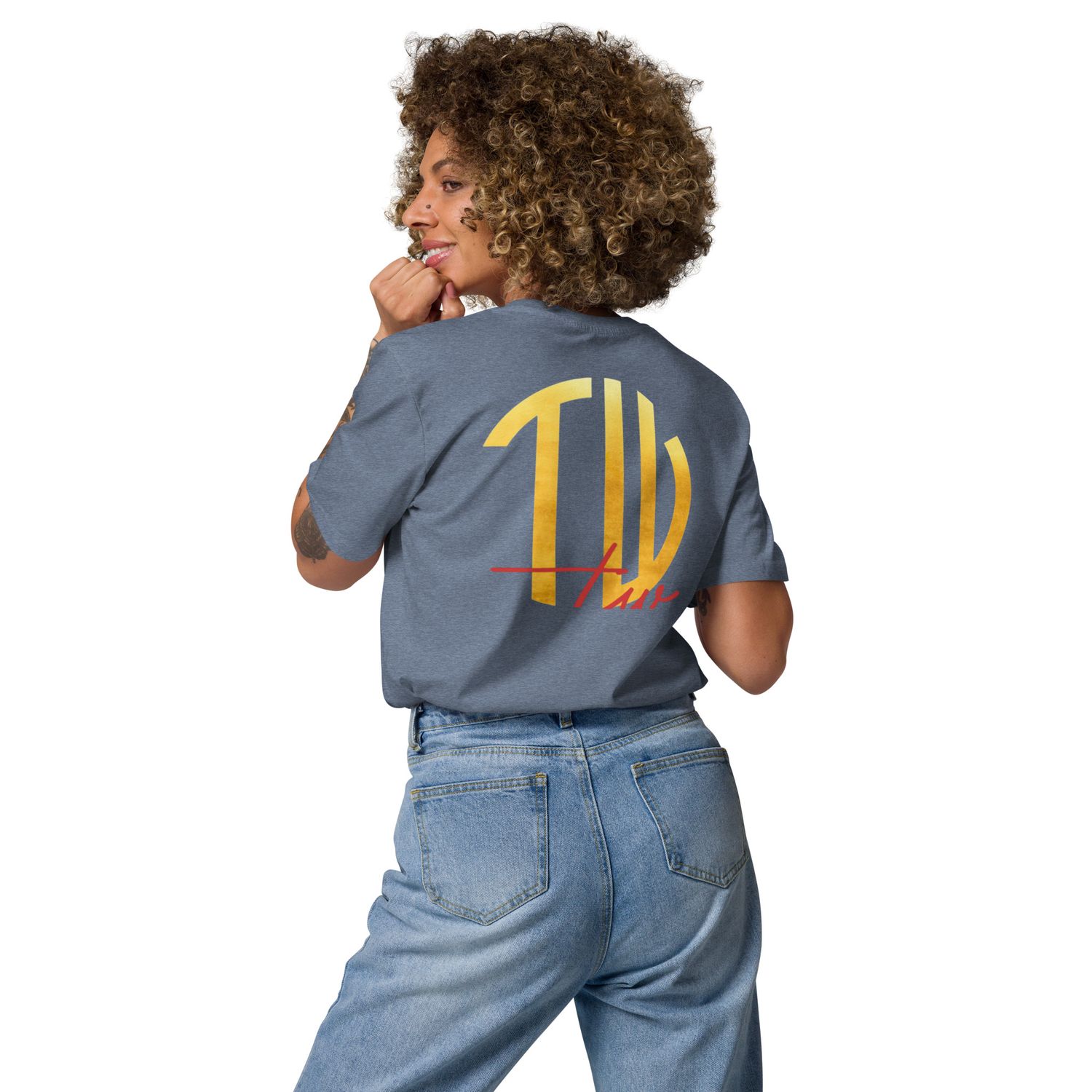 The Wuff® Sun V1 | Unisex Bio-T-Shirt mit Rippkragen