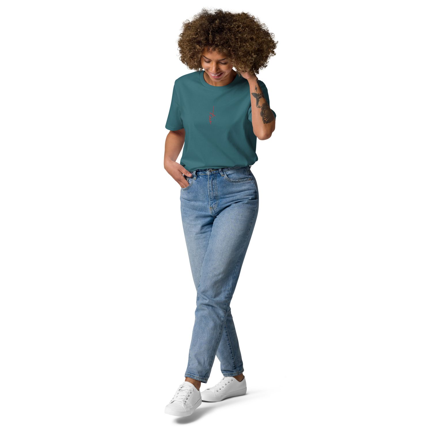 The Wuff® Sun V1 | Unisex Bio-T-Shirt mit Rippkragen