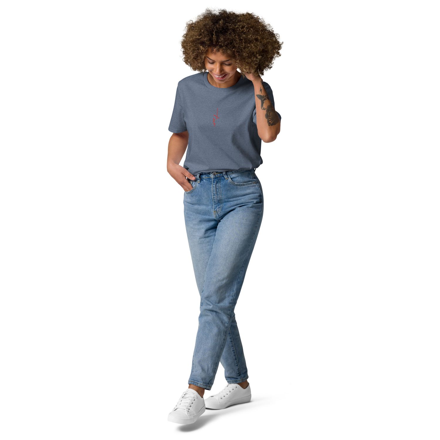 The Wuff® Sun V1 | Unisex Bio-T-Shirt mit Rippkragen
