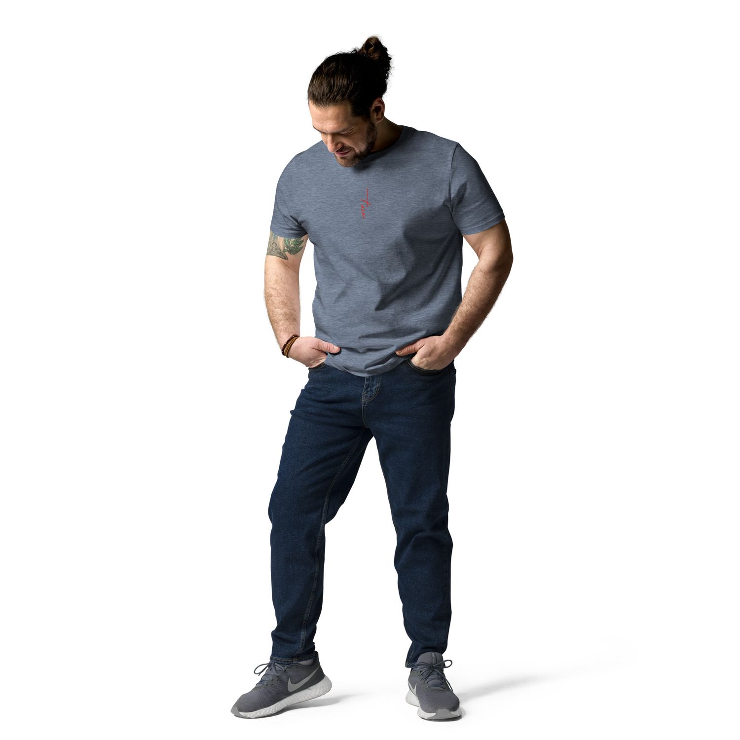 The Wuff® Sun V1 | Unisex Bio-T-Shirt mit Rippkragen
