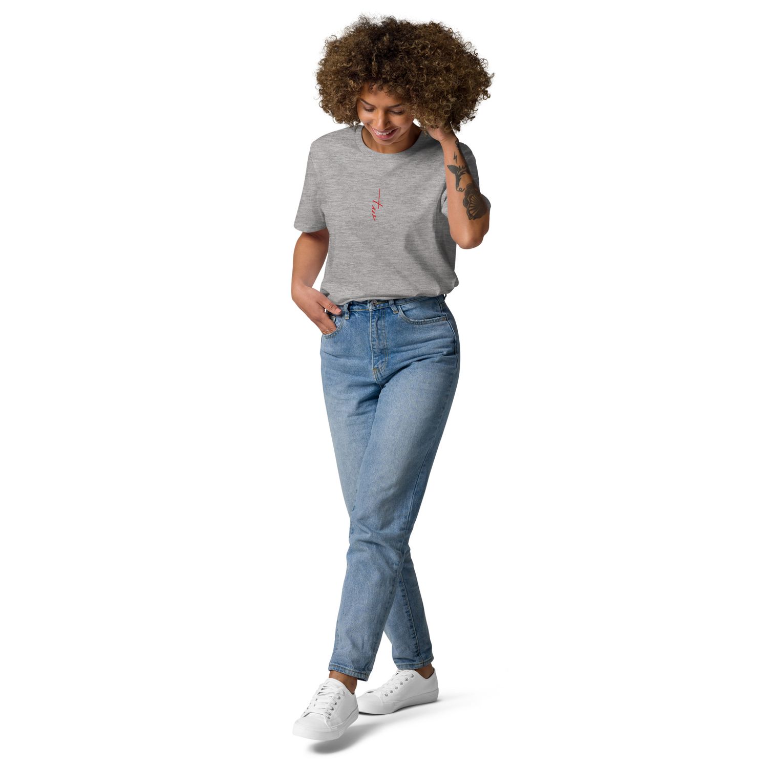 The Wuff® Sun V1 | Unisex Bio-T-Shirt mit Rippkragen