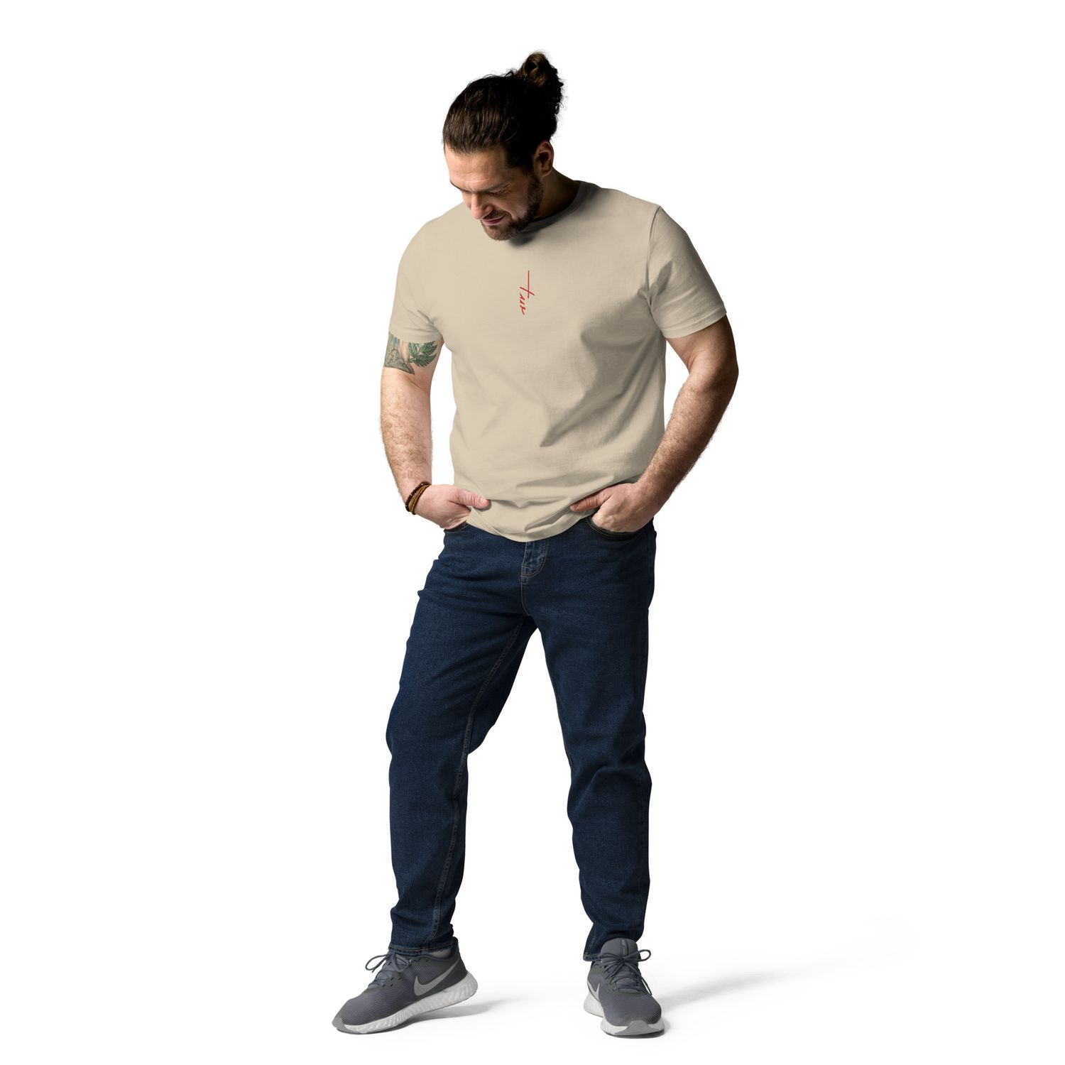 The Wuff® Sun V1 | Unisex Bio-T-Shirt mit Rippkragen